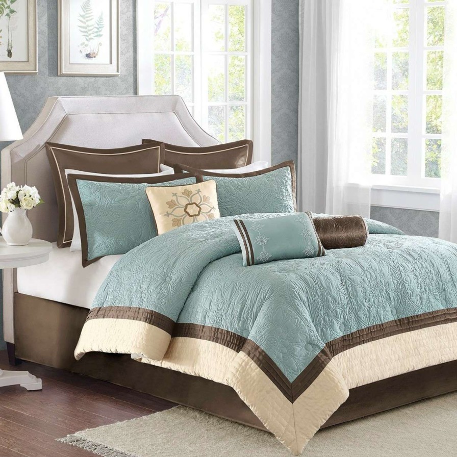 Bedding * | Madison Park Essentials Juliana 9 Piece Charmeuse Comforter Set