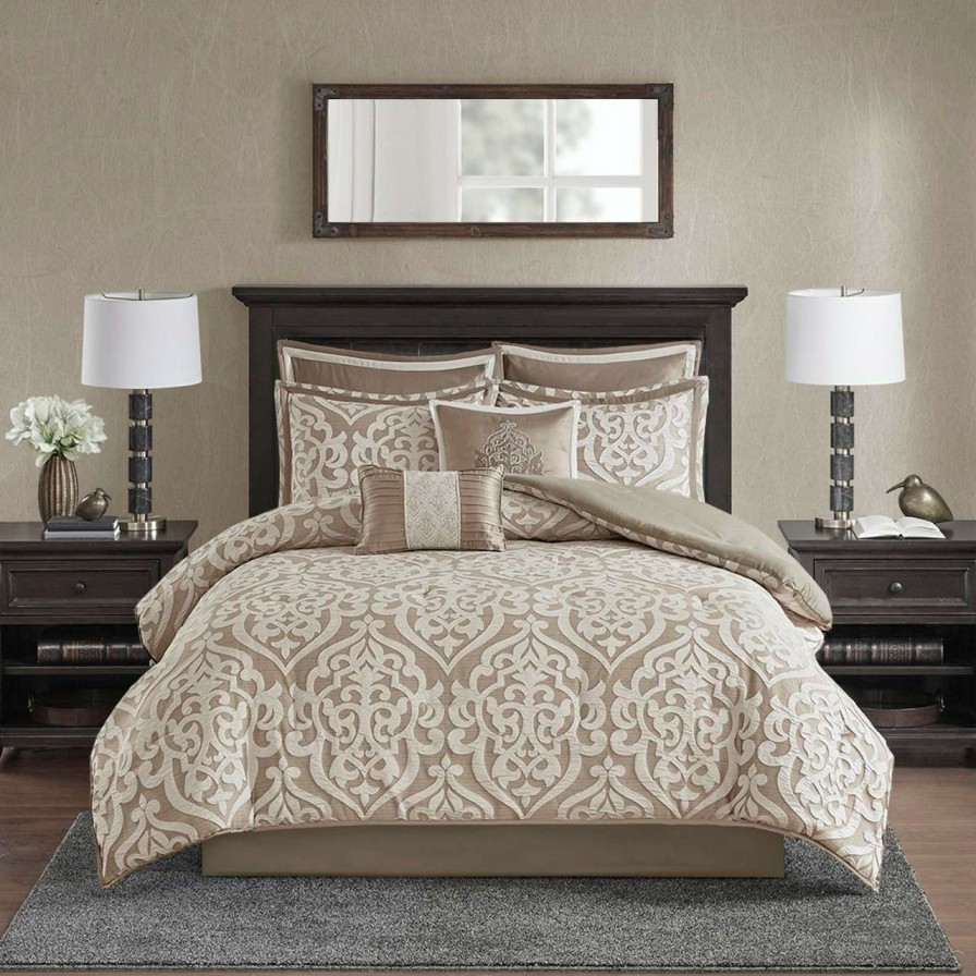 Bedding * | Madison Park Odette 8 Piece Jacquard Comforter Set