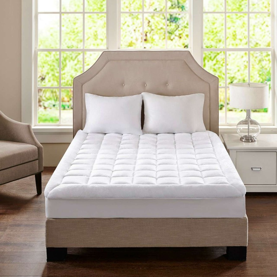 Bedding * | Madison Park Cloud Soft Overfilled Plush Waterproof Mattress Pad