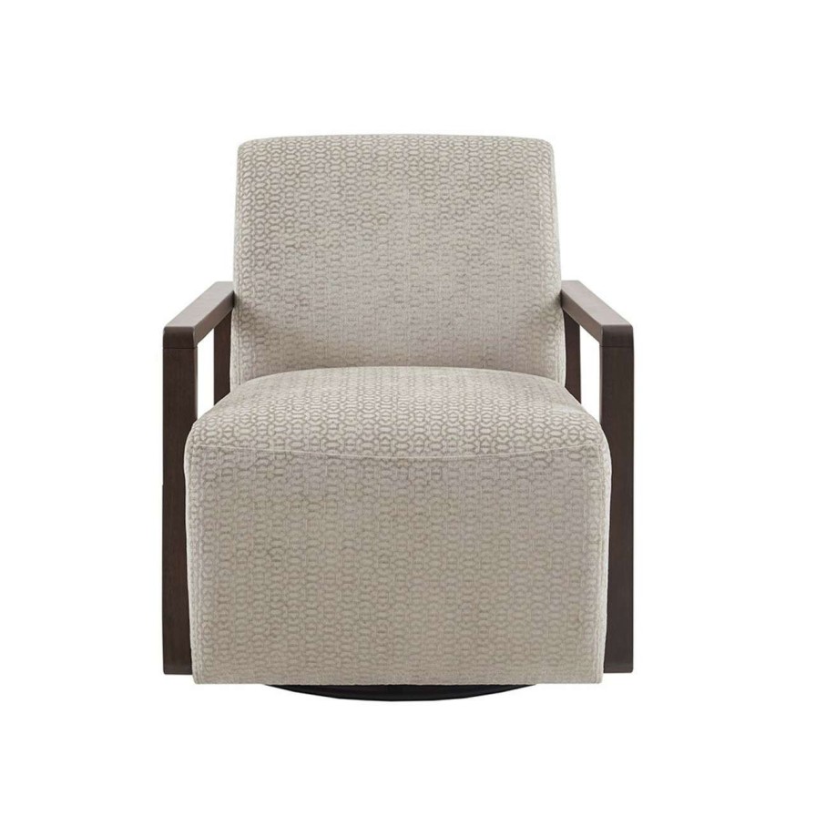 Chairs * | Madison Park Reed Swivel Chair