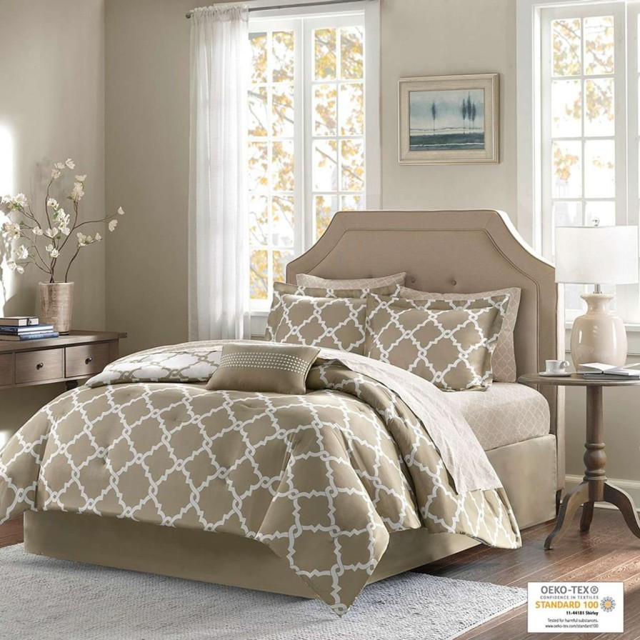 Bedding * | Madison Park Essentials Merritt Reversible Comforter And Cotton Sheet Set