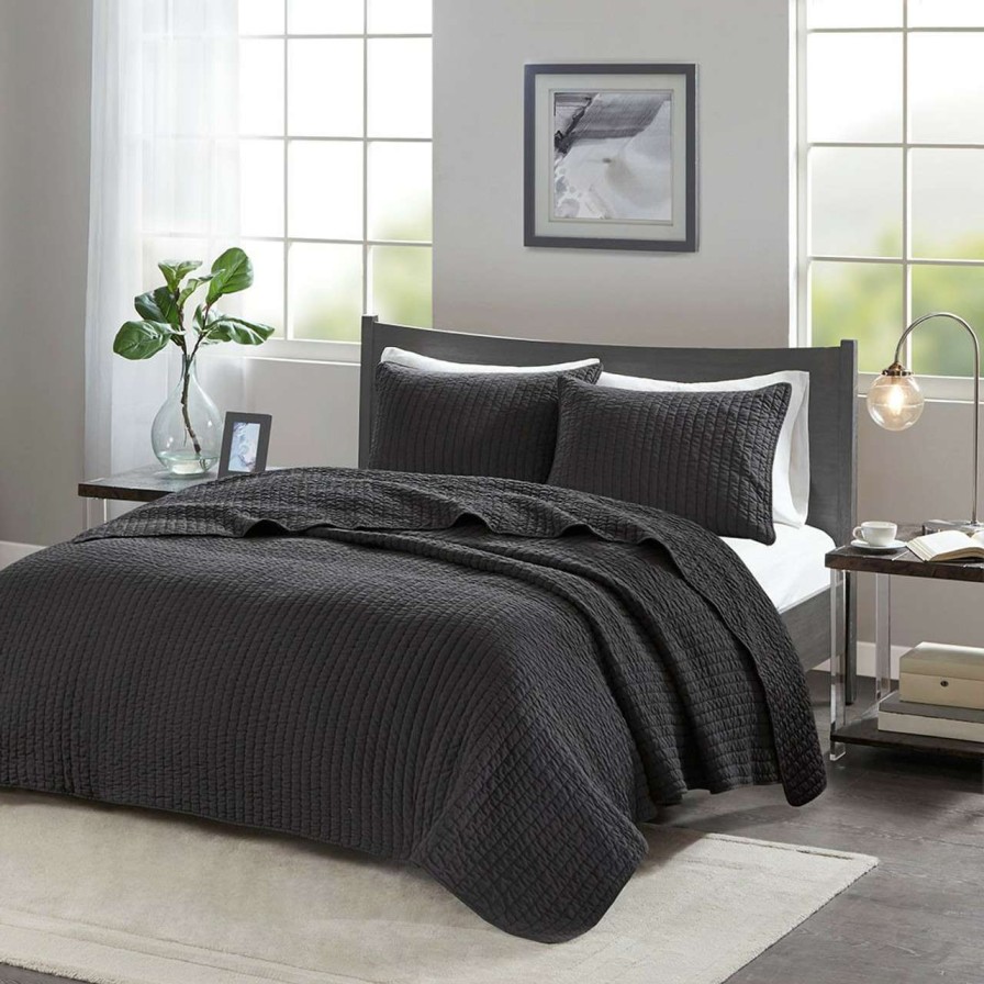 Bedding * | Madison Park Keaton Reversible Coverlet Set