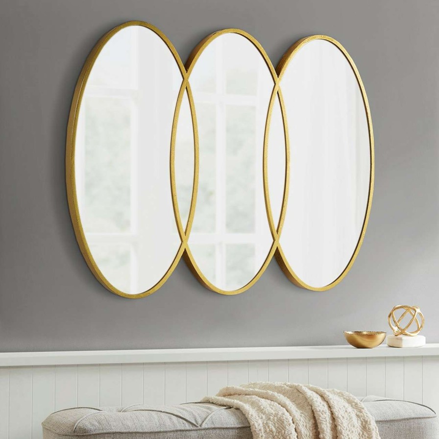 Home Decor * | Madison Park Signature Eclipse Oval Wall Decor Mirror, Large Size 40 30