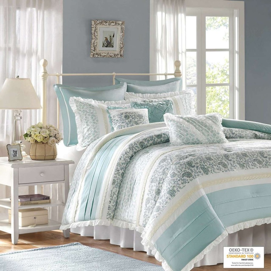 Bedding * | Madison Park Dawn 9 Piece Cotton Percale Comforter Set