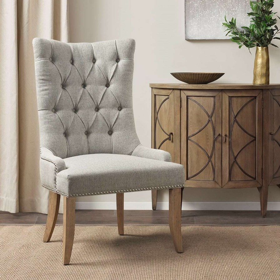 Chairs * | Madison Park Lucas Button Tufted Captain Accent Chair