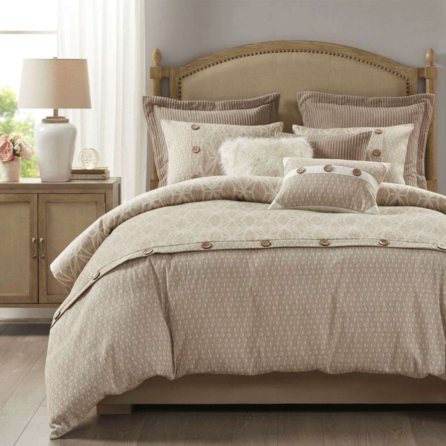 Bedding * | Madison Park Signature Grace Geometric Jacquard Comforter Set