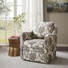 Chairs * | Madison Park Brianne Slub Weave Wide Seat Swivel Arm Chair