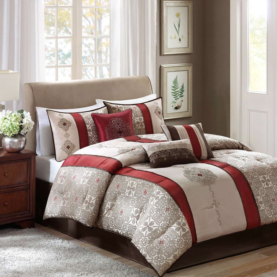 Bedding * | Madison Park Donovan 7 Piece Jacquard Comforter Set