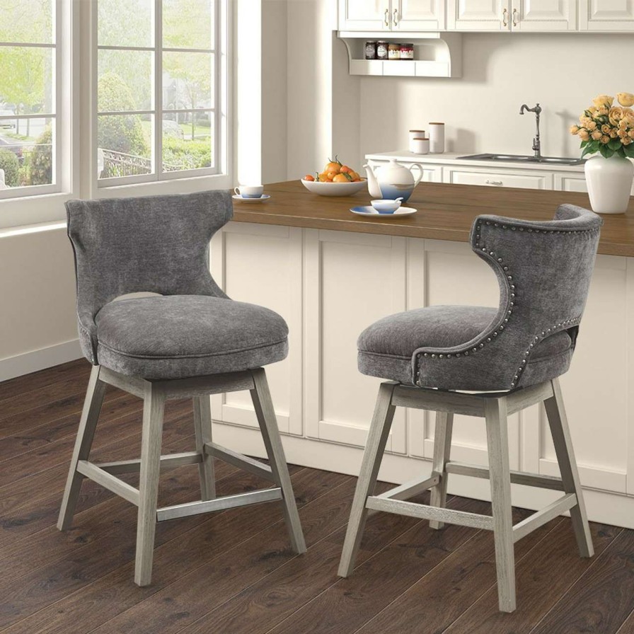 Dining Chairs * | Madison Park Emmett 25.75 Swivel Counter Stool