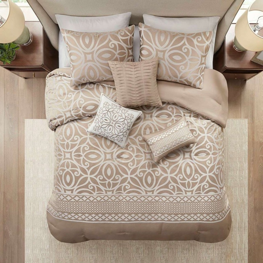 Bedding * | Madison Park Carina 7 Piece Jacquard Comforter Set