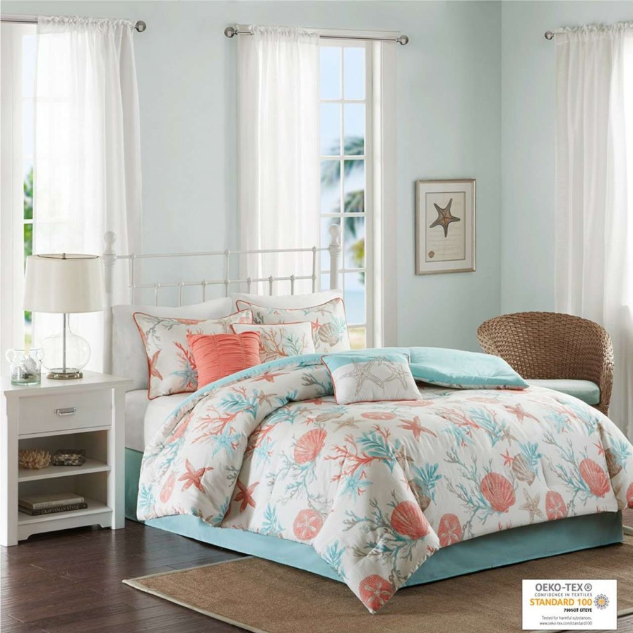 Bedding * | Madison Park Pebble Beach 7 Piece Comforter Set