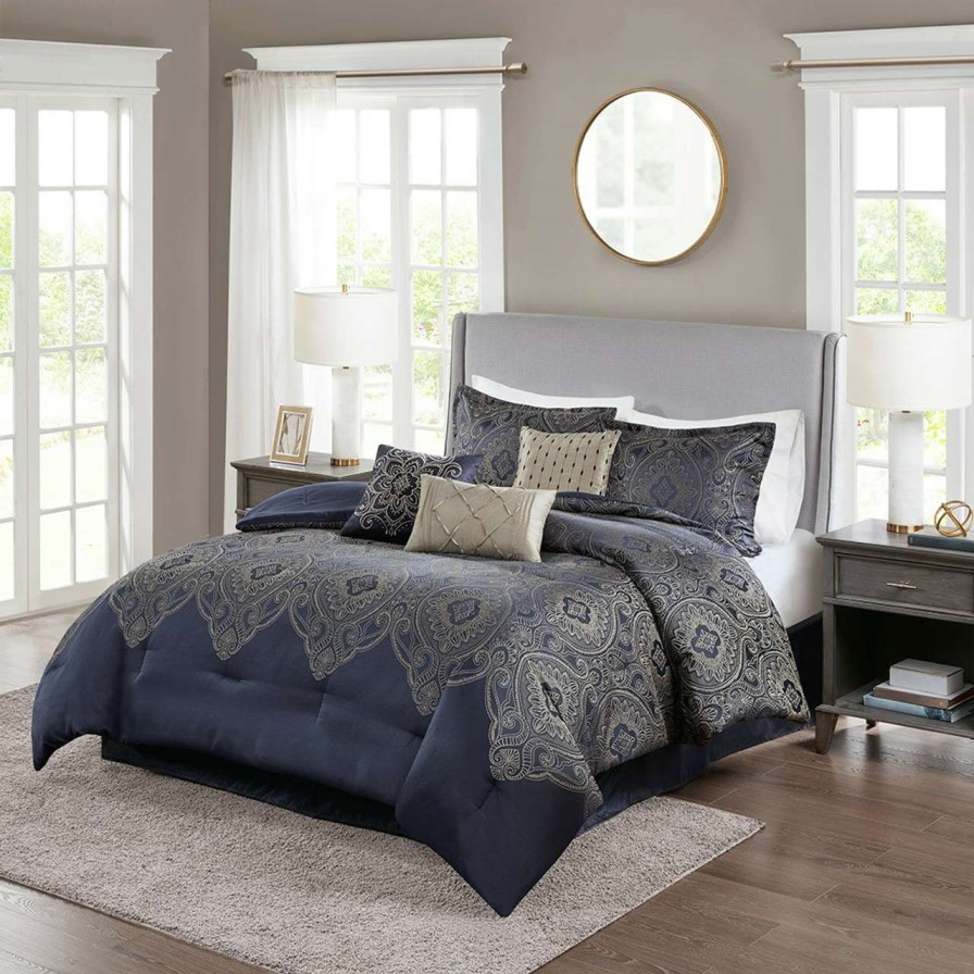 Bedding * | Madison Park Tristen 7 Piece Jacquard Comforter Set