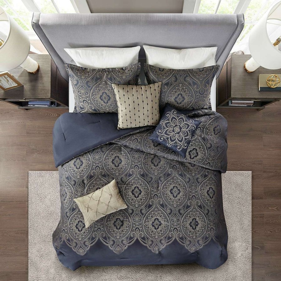 Bedding * | Madison Park Tristen 7 Piece Jacquard Comforter Set