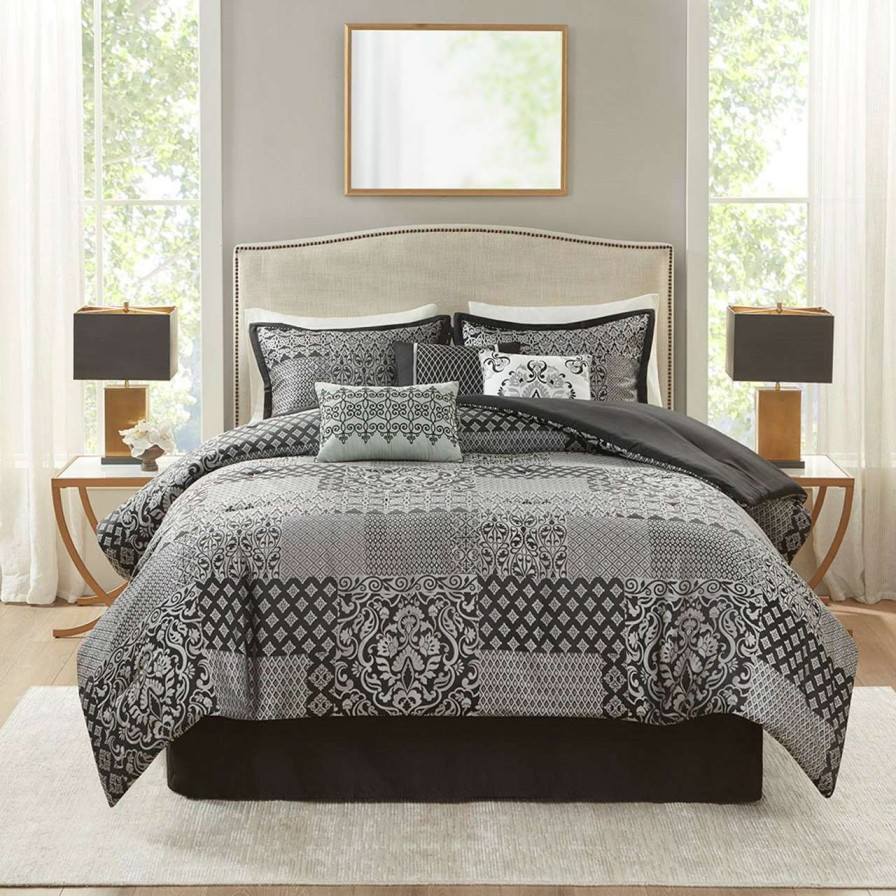 Bedding * | Madison Park Cassian 7 Piece Jacquard Comforter Set