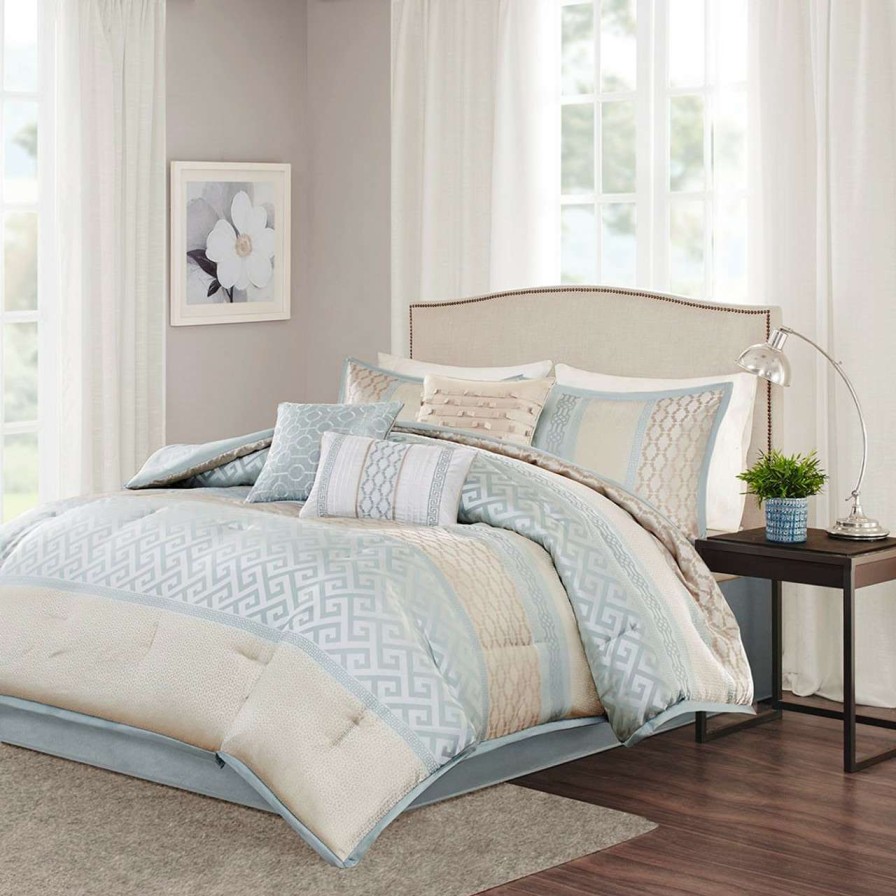 Bedding * | Madison Park Bennett 7 Piece Jacquard Comforter Set