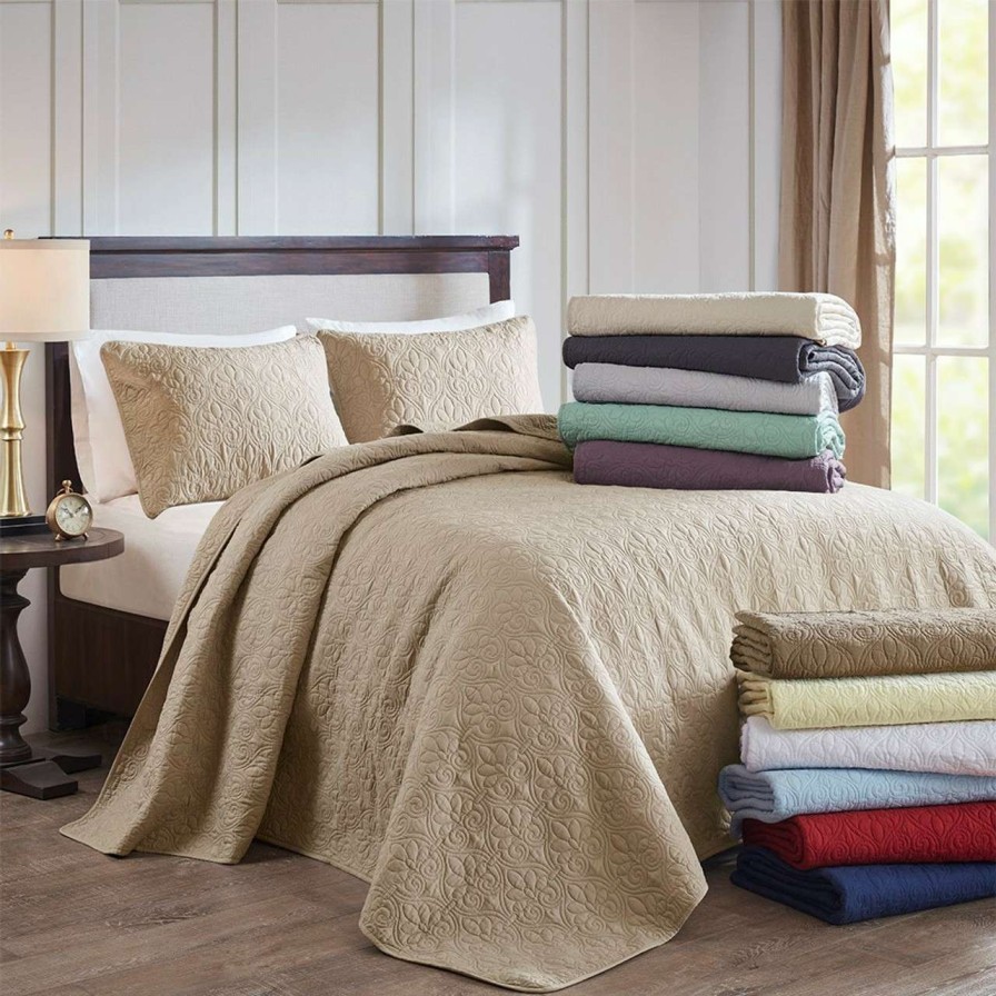 Bedding * | Madison Park Quebec Reversible Bedspread Set