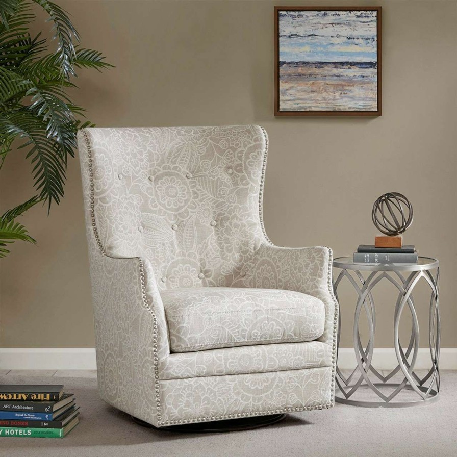 Chairs * | Madison Park Ella Swivel Glider Chair