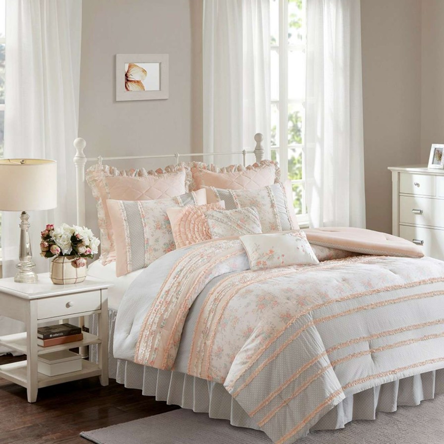 Bedding * | Madison Park Serendipity Cotton Percale Comforter Set