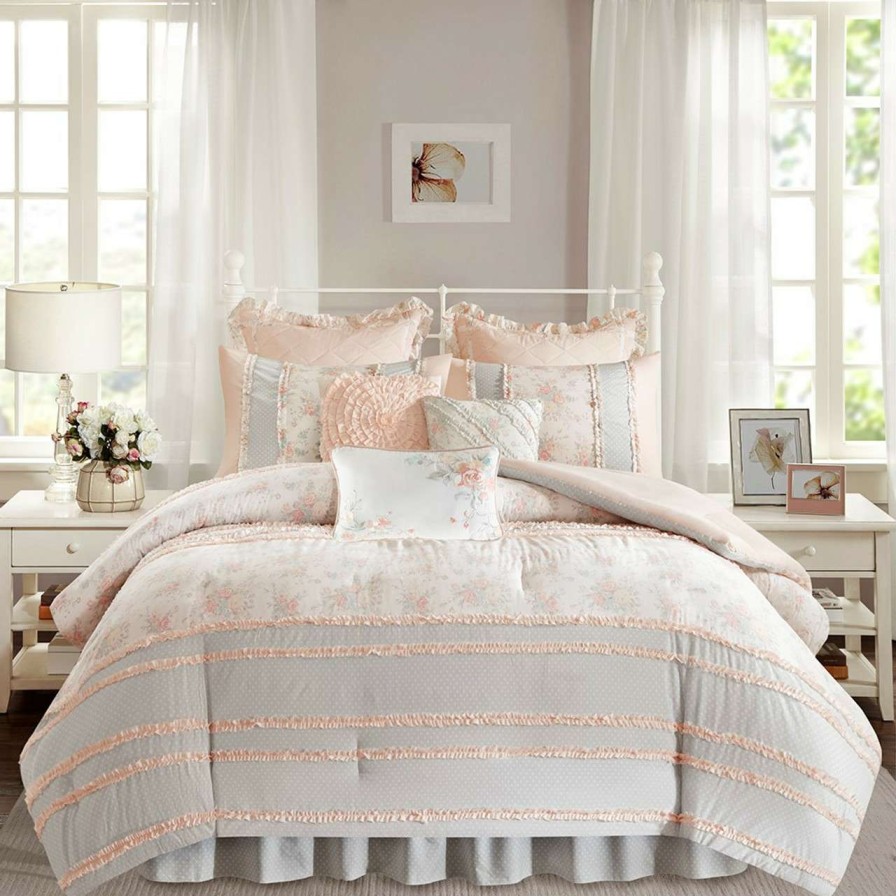 Bedding * | Madison Park Serendipity Cotton Percale Comforter Set