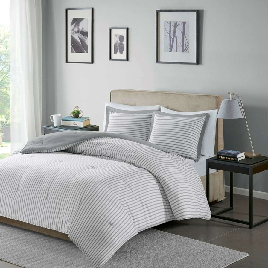 Bedding * | Madison Park Essentials Hayden Reversible Yarn Dyed Down Alternative Comforter Set