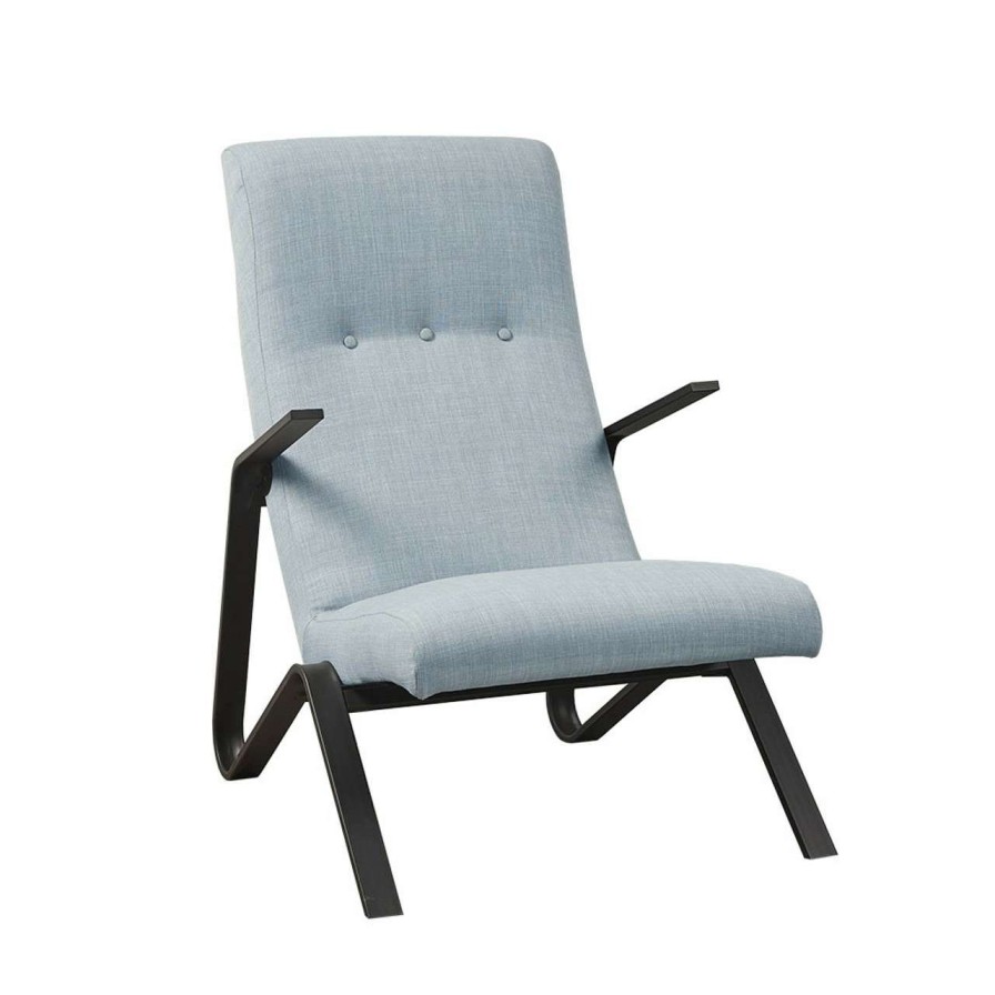 Chairs * | Madison Park Manhattan Metal Frame Arm Chair