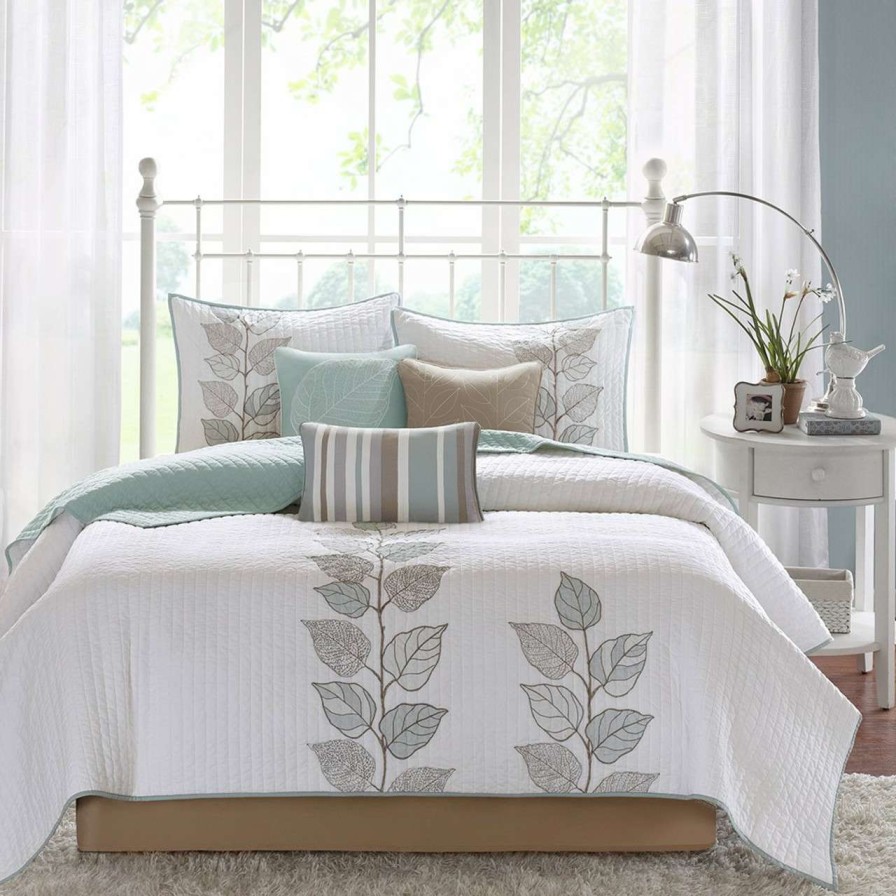 Bedding * | Madison Park Caelie 6 Piece Reversible Coverlet Set