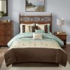 Bedding * | Madison Park Serene Embroidered 7 Piece Comforter Set