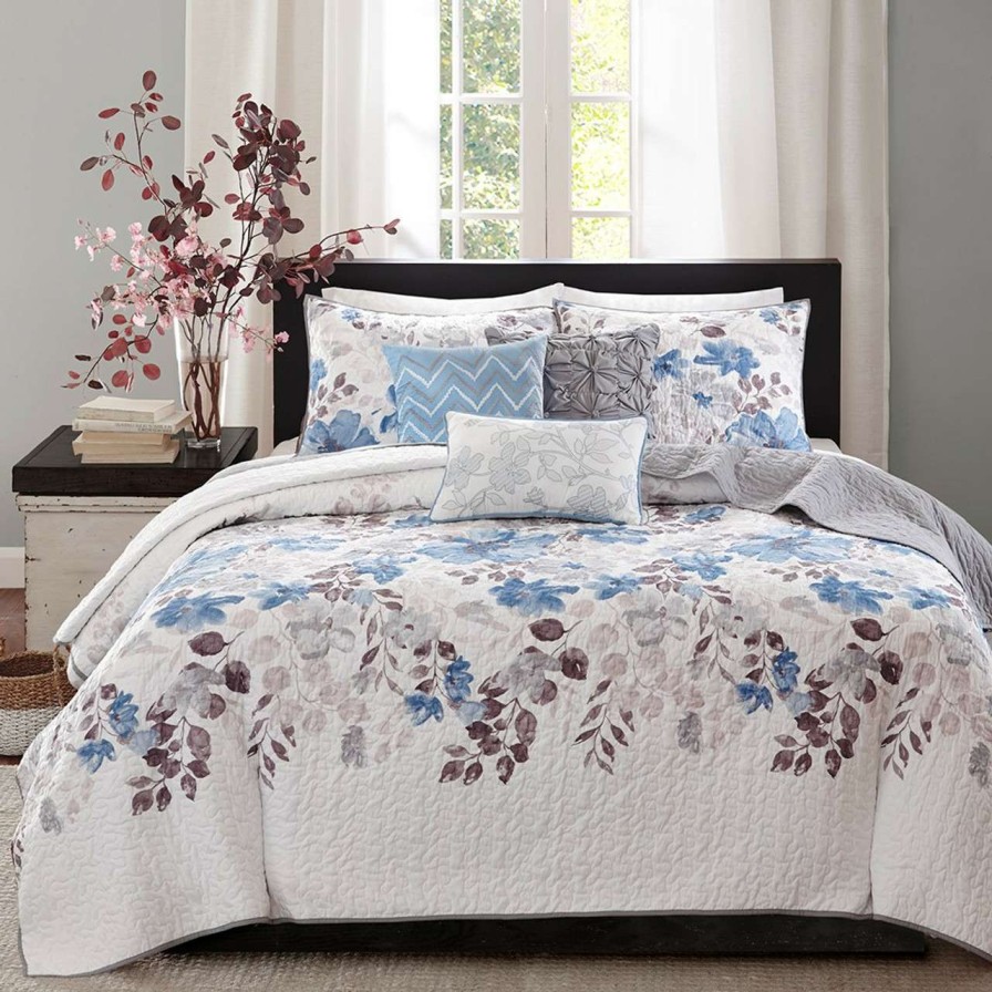 Bedding * | Madison Park Luna 6 Piece Reversible Coverlet Set