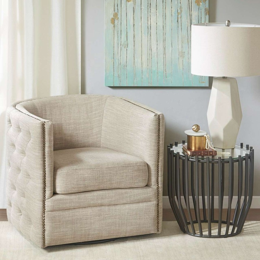 Chairs * | Madison Park Capstone Swivel Chair