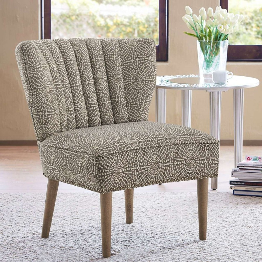 Chairs * | Madison Park Korey Channel Back Slipper Chair