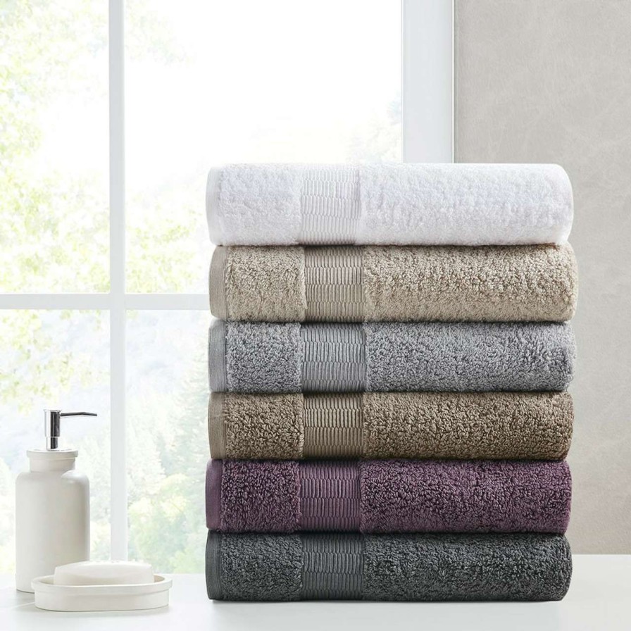 Home Decor * | Madison Park Signature Luxor 100% Egyptian Cotton 6 Piece Towel Set