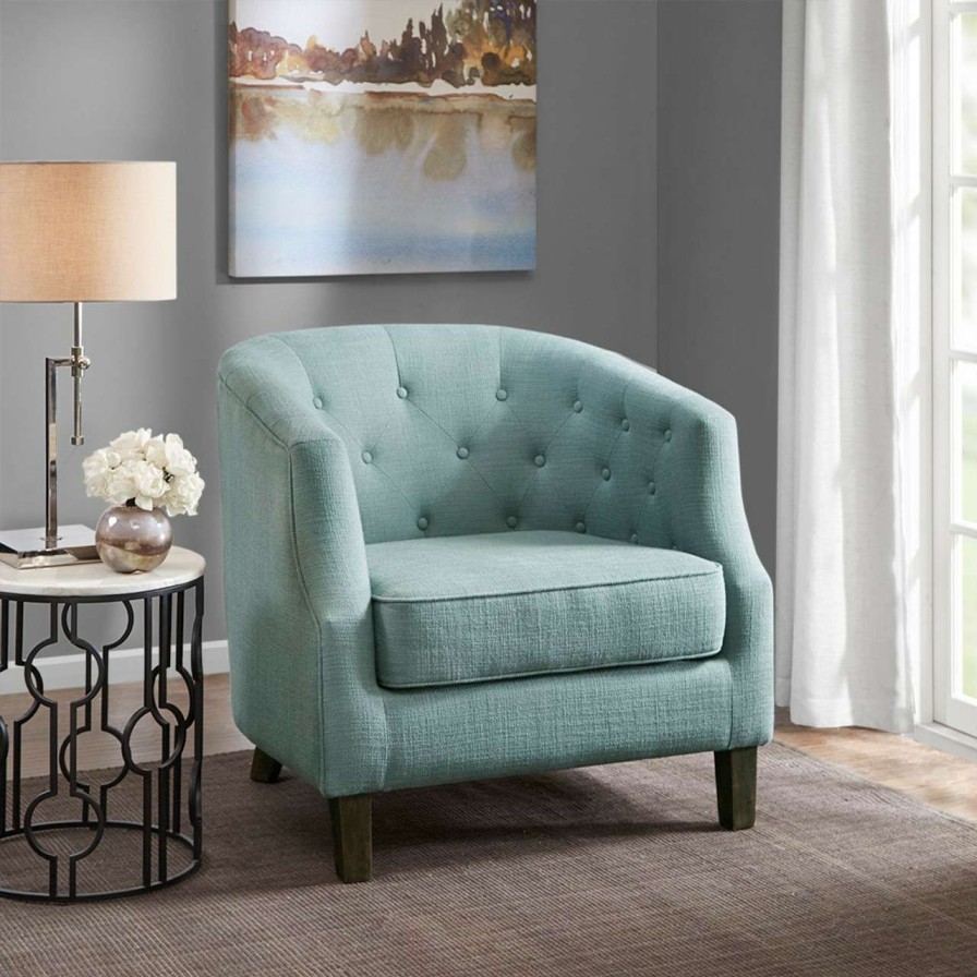 Chairs * | Madison Park Ansley Chesterfield Barrel Chair