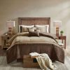 Bedding * | Madison Park Boone 7 Piece Faux Suede Comforter Set